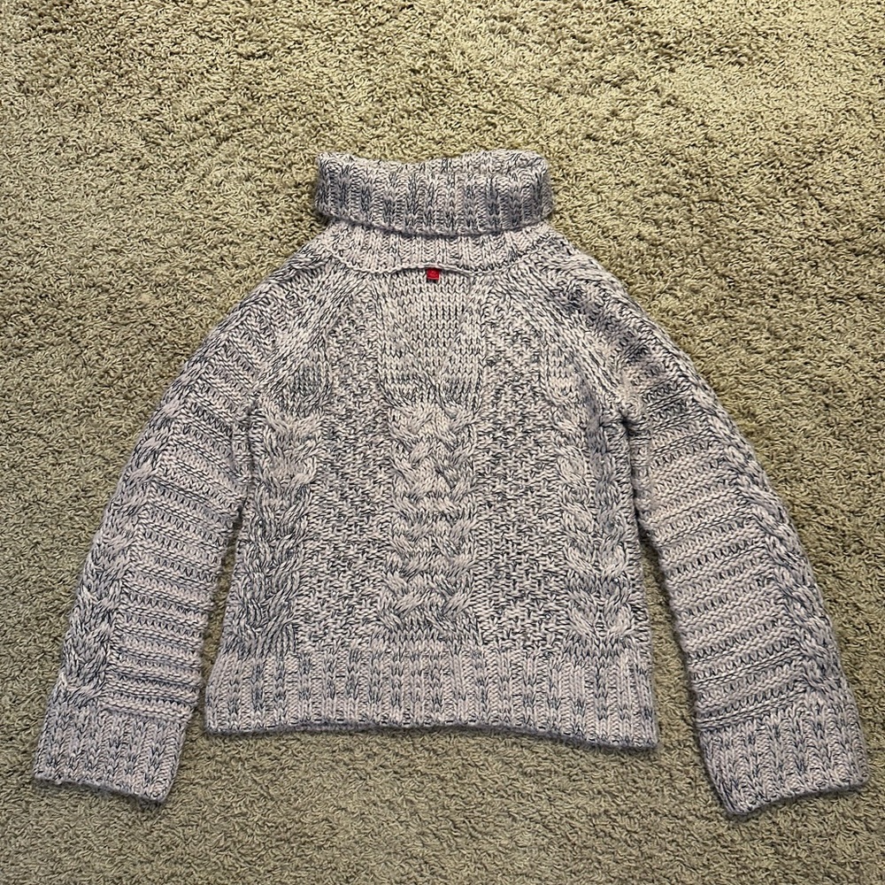 Jennifer Lopez Turtleneck Sweater with Triangle Key Hole Cutout